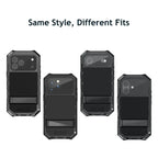 Buy Heavy Duty Aluminum iPhone Case with Kickstand, Built-in Screen & Camera Protector, Shockproof Military-Grade Gorilla Glass Cover - Hamza at Caseles-iPhone 17 Pro Max, Black