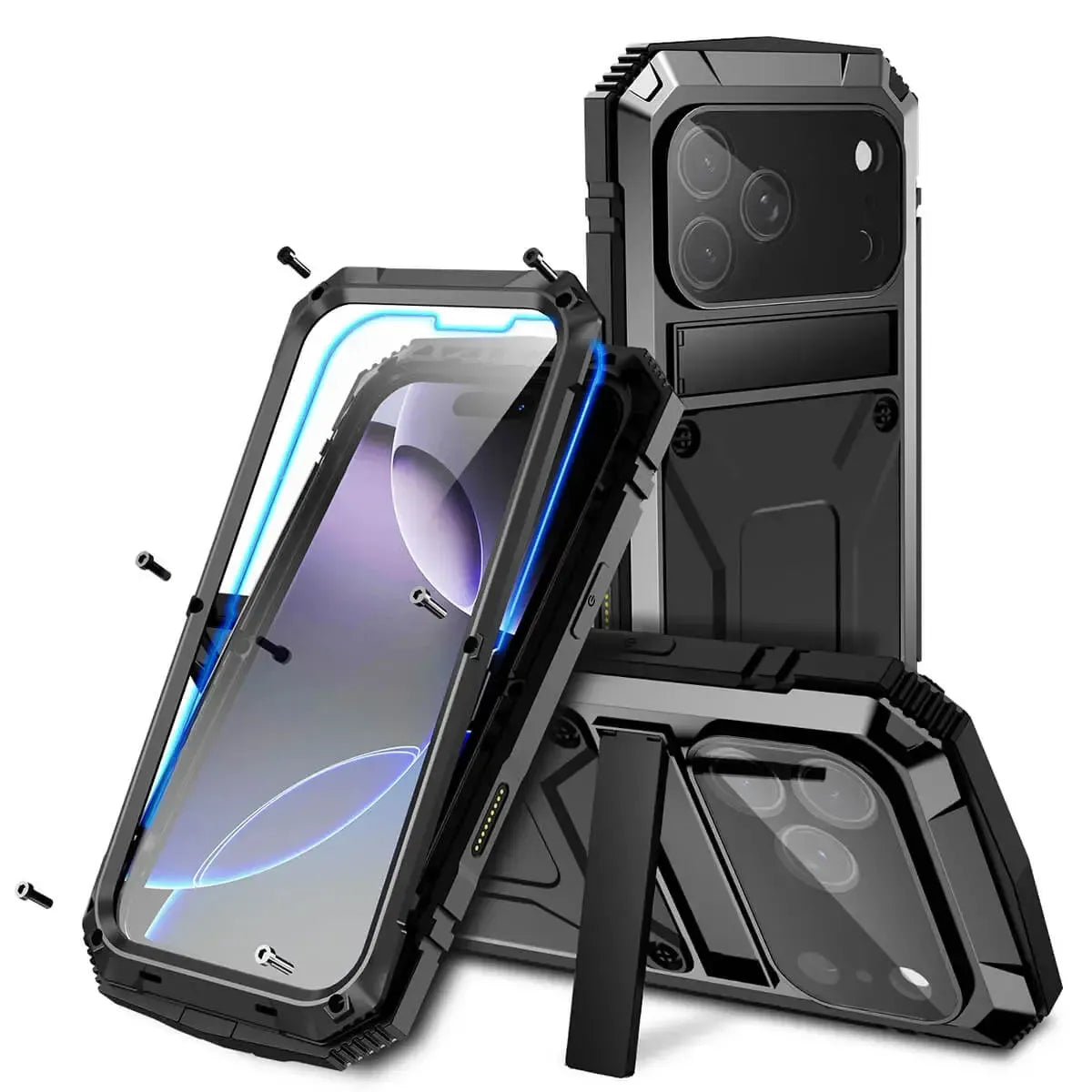 Buy Titanium Metallic Color Magnetic Case for iPhone Case for Magsafe Wireless Charging Case,Howard at Caseles-iPhone 17 Pro Max, Black