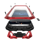 Buy Military Grade Magnetic Case for iPhone 17 Series, Full-Body Armor with Screen Protector, 360° Rotatable Kickstand & Lens Guard - Knox at Caseles-iPhone 17 Pro Max, Black