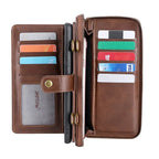 Buy Classic Crossbody Detachable Magnetic Wallet Phone Case, High Capacity with Strap - MERRILL at Caseles-iPhone 16 Pro Max, Merrill-Black