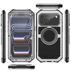 Buy 360° Rotatable Magnetic Stand Case | Full-Body Protection, Lens Guard & Wireless Charging Support - Stark at Caseles-iPhone 17 Pro Max, Orange