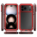 Buy Classic Full Body Metal Armor Phone Case, with Screen Protector, Heavy Duty Defender Shockproof Case - TADDEO at Caseles-iPhone 17 Pro Max, Taddeo-Black