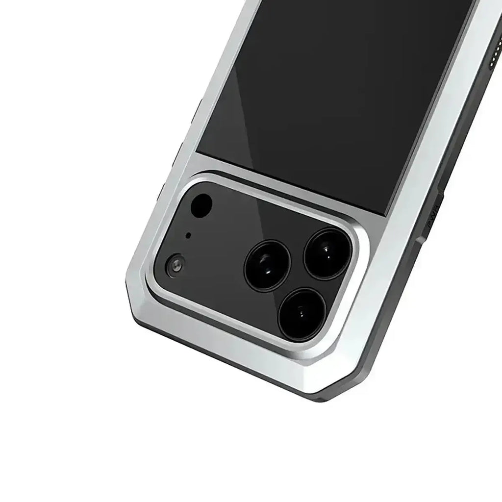 Buy Classic Full Body Metal Armor Phone Case, with Screen Protector, Heavy Duty Defender Shockproof Case - TADDEO at Caseles-iPhone 17 Pro Max, Taddeo-Black