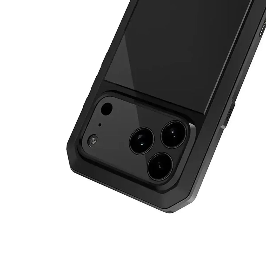 Buy Classic Full Body Metal Armor Phone Case, with Screen Protector, Heavy Duty Defender Shockproof Case - TADDEO at Caseles-iPhone 17 Pro Max, Taddeo-Black