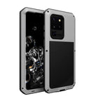 Buy Classic Full Body Metal Armor Phone Case, with Screen Protector, Heavy Duty Defender Shockproof Case - Theo at Caseles-Samsung Galaxy S25 Ultra, Black