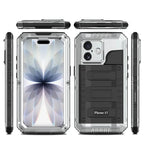 Buy Metal Waterproof Phone Case, with Built in Screen Protector, FullBody Protective Shockproof Heavy Duty Rugged Defender Cover - TIVON at Caseles-iPhone 17 Pro Max, Tivon-Black