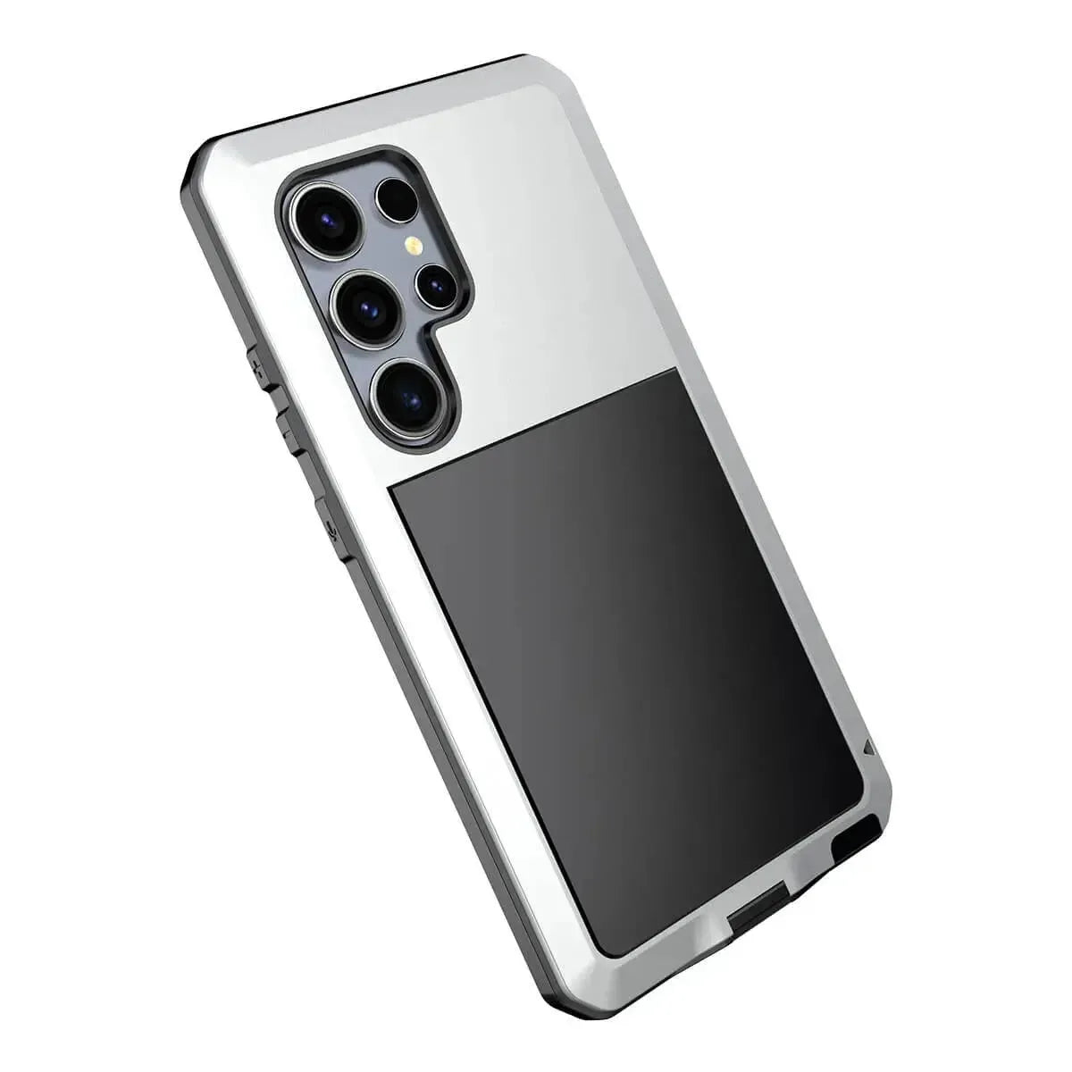 Buy Classic Full Body Metal Armor Phone Case, with Screen Protector, Heavy Duty Defender Shockproof Case - TRAVIS at Caseles-Samsung Galaxy S25 Ultra, Taddeo-Black