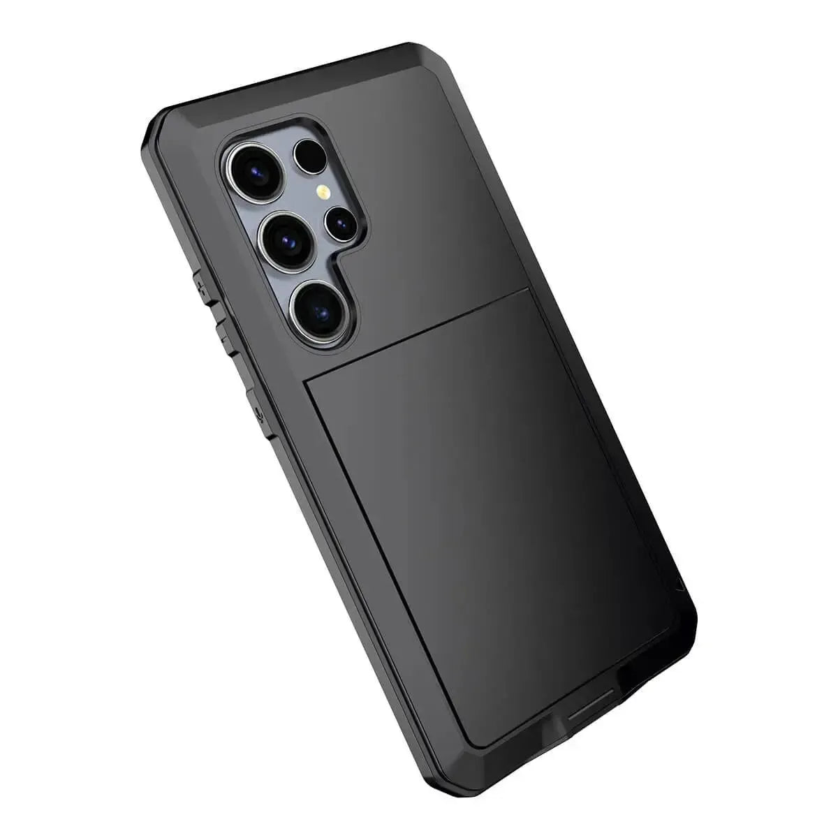 Buy Classic Full Body Metal Armor Phone Case, with Screen Protector, Heavy Duty Defender Shockproof Case - TRAVIS at Caseles-Samsung Galaxy S25 Ultra, Taddeo-Black