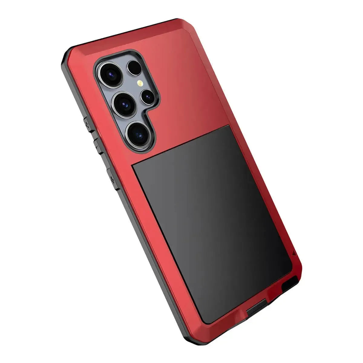 Buy Classic Full Body Metal Armor Phone Case, with Screen Protector, Heavy Duty Defender Shockproof Case - TRAVIS at Caseles-Samsung Galaxy S25 Ultra, Taddeo-Black