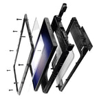 Buy Metal Waterproof Phone Case, with Built in Screen Protector, FullBody Protective Shockproof Heavy Duty Rugged Defender Cover - TYSON at Caseles-Samsung Galaxy S25 Ultra, Black