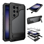 Buy Metal Waterproof Phone Case, with Built in Screen Protector, FullBody Protective Shockproof Heavy Duty Rugged Defender Cover - TYSON at Caseles-Samsung Galaxy S25 Ultra, Black