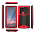 Buy Heavy Duty Metal Case with 360° Full Body Protection, Sliding Camera Cover, Built-in Screen Protector, Shockproof & Dustproof Armor Phone Cover - Wade at Caseles-Samsung Galaxy S25 Ultra, Black