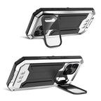 Buy iPhone Heavy Duty Metal Case with 360° Full Body Protection, Sliding Camera Cover, Built-in Screen Protector, Shockproof & Dustproof Armor Phone Cover - Warren at Caseles-iPhone 17 Pro Max, Black